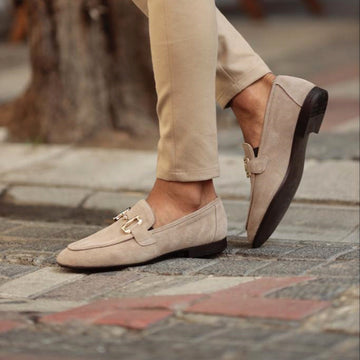 Suède Loafers voor Heren met Horsebit Detail