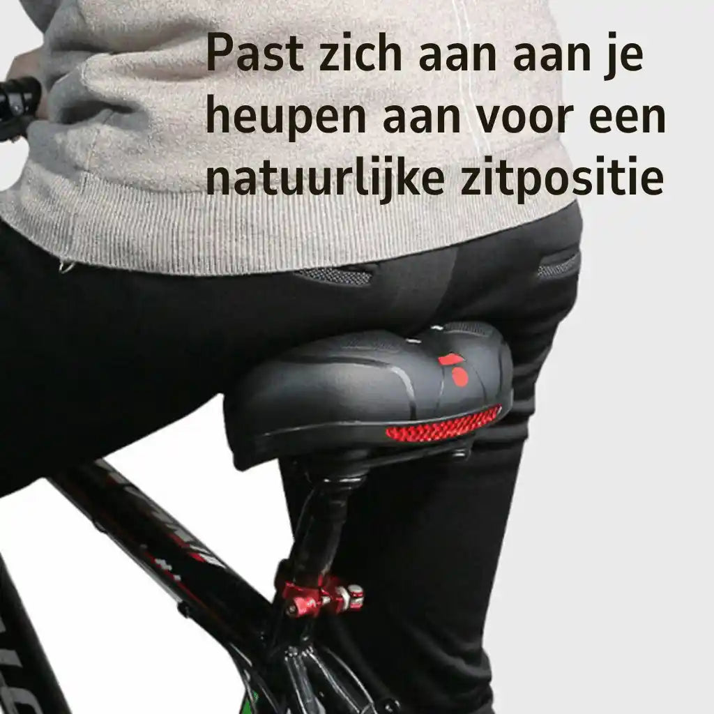 Ergonomische comfortabele fietszadel met uitsparing – met 2 inch dik schuim en waterdicht PU-leer