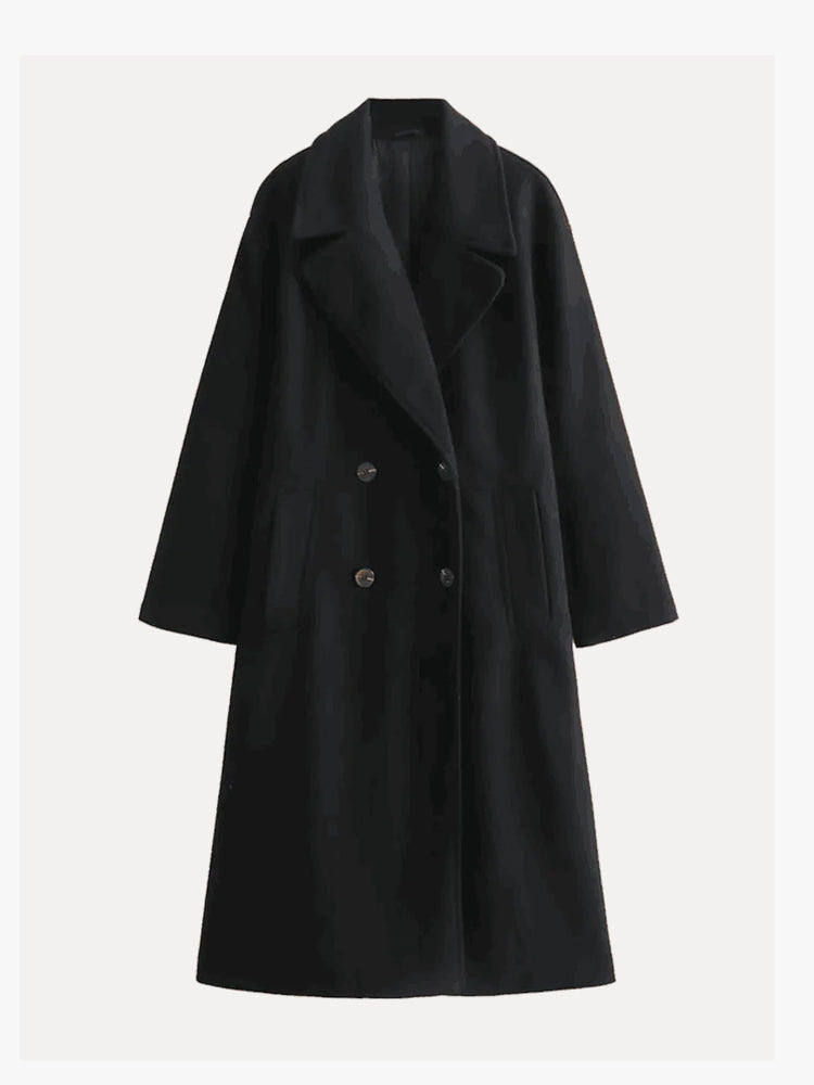 Myla - elegante Wollen Trenchcoat Dames Jas