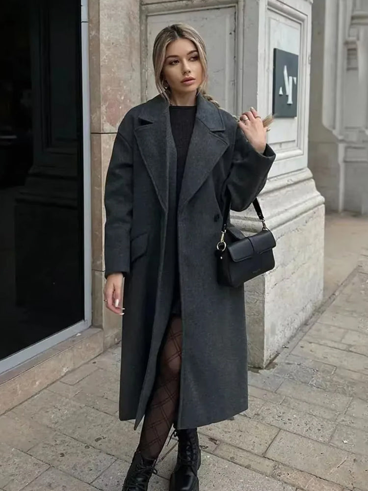 Myla - elegante Wollen Trenchcoat Dames Jas