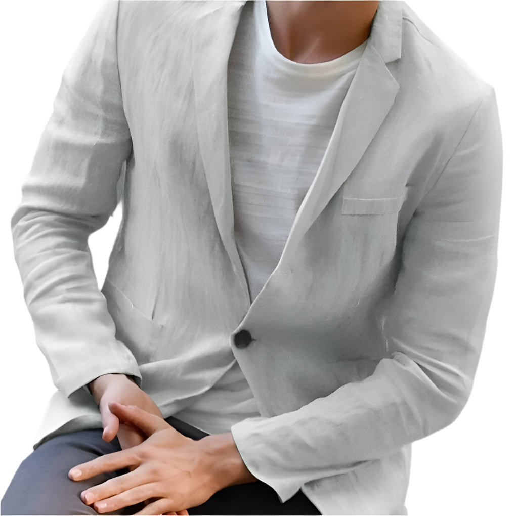 Elegante en comfortabele linnen herenblazer