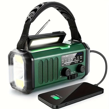 EcoPower Noodradio – Noodradio met Zonne-energie, Zaklamp en USB-oplaadfunctie