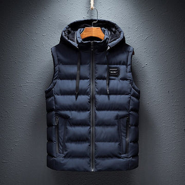 Mouwloze fleece vest met rits voor heren