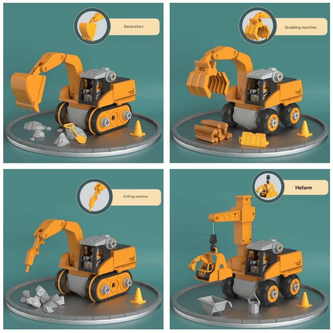 Speelgoedgereedschapsset van kunststof met boormachine