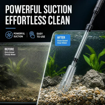 Elektrische aquariumgrindreiniger - op batterijen werkende zuigpomp voor waterverversing
