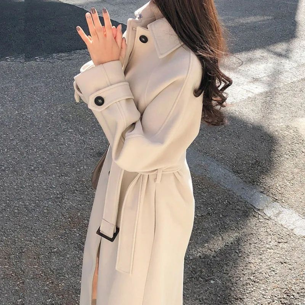 Vrouwen elegante lange Jas