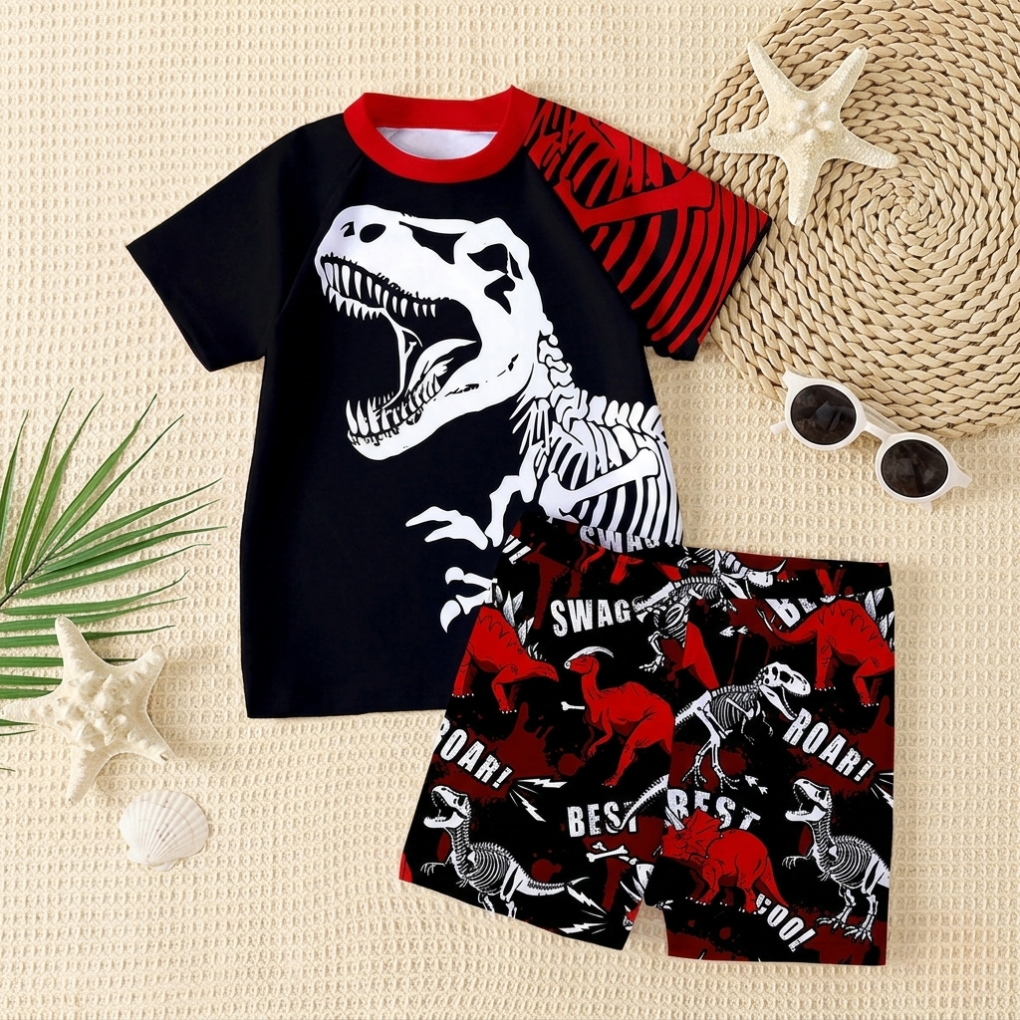 Zwemset met T-Shirt en Shorts voor Jonge Jongens