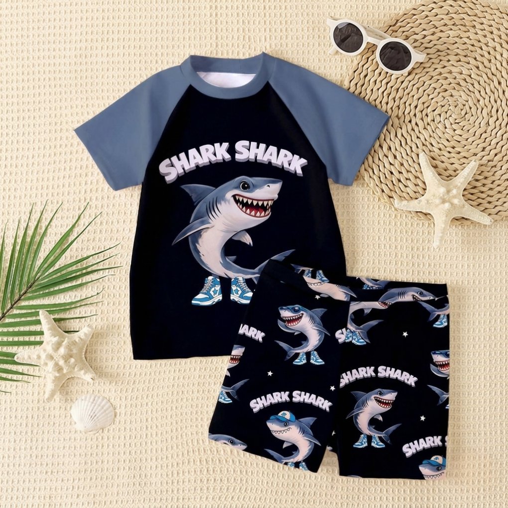 Zwemset met T-Shirt en Shorts voor Jonge Jongens