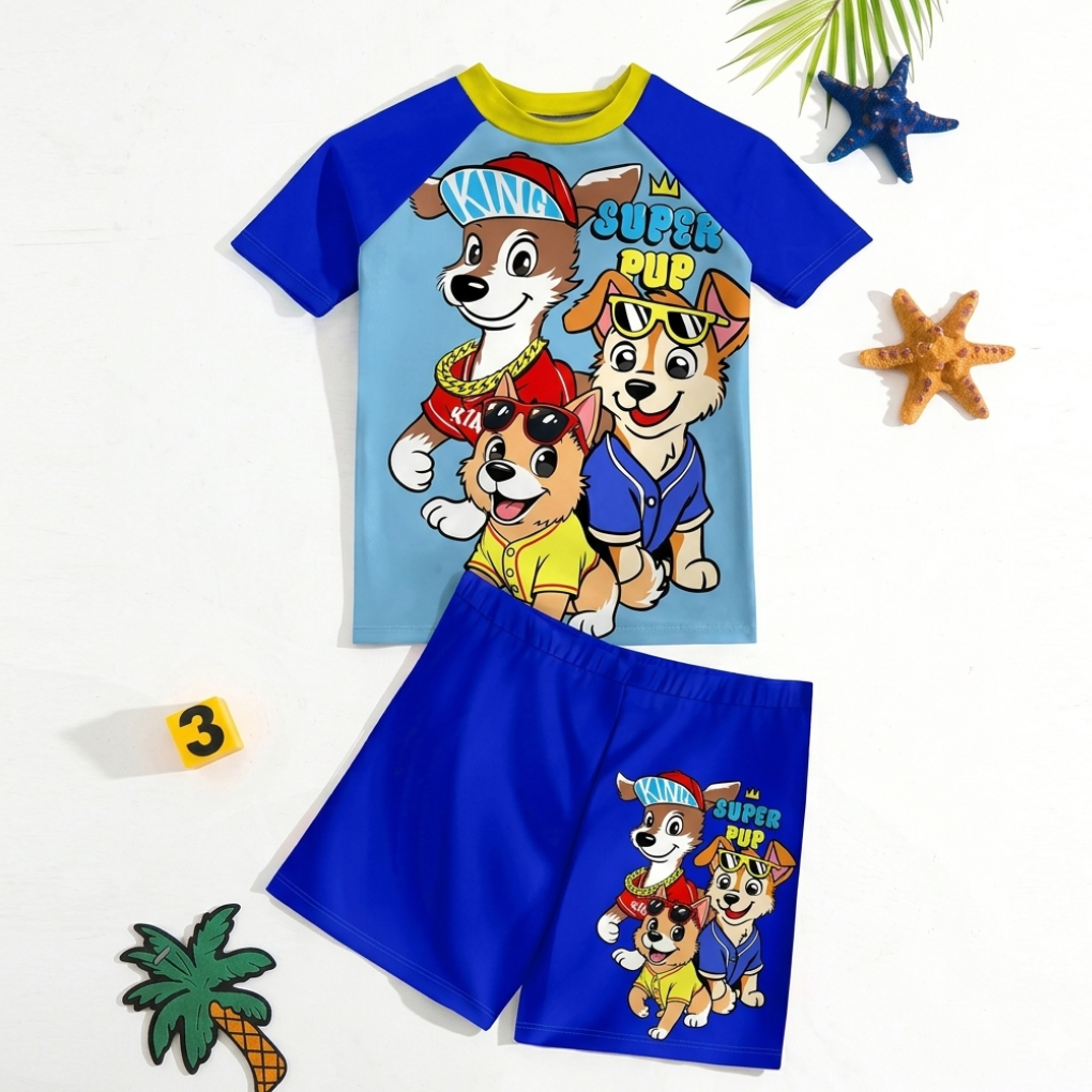 Zwemset met T-Shirt en Shorts voor Jonge Jongens