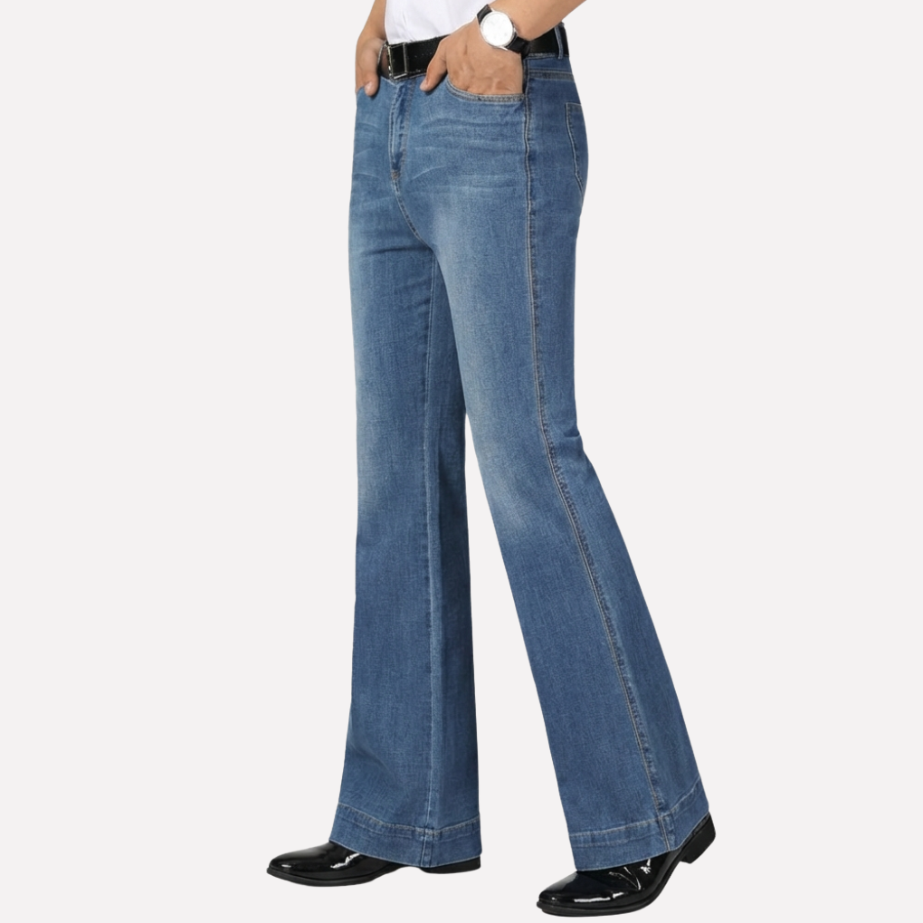 Vrouwen Jeans met Hoge Taille en Brede Pijpen