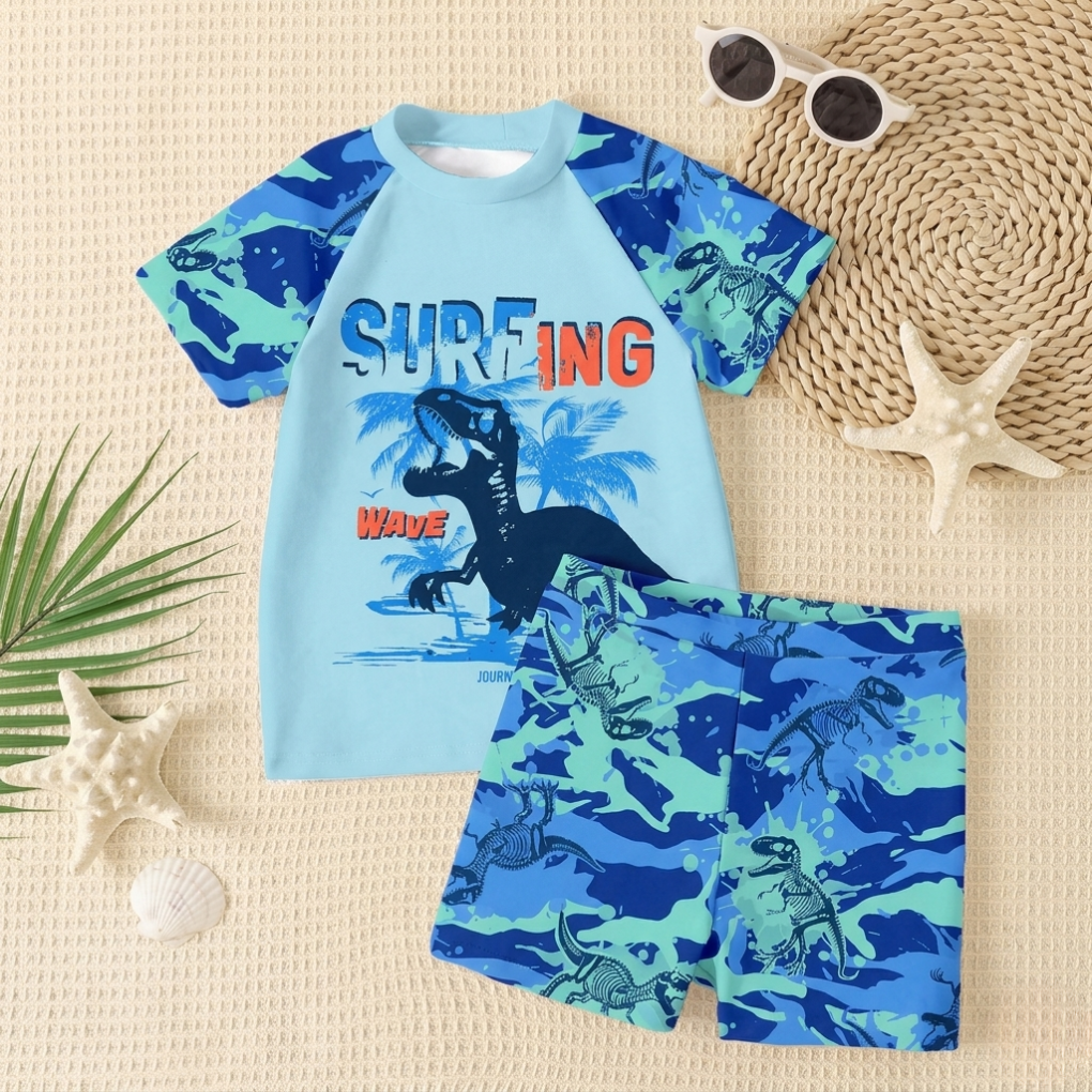 Zwemset met T-Shirt en Shorts voor Jonge Jongens