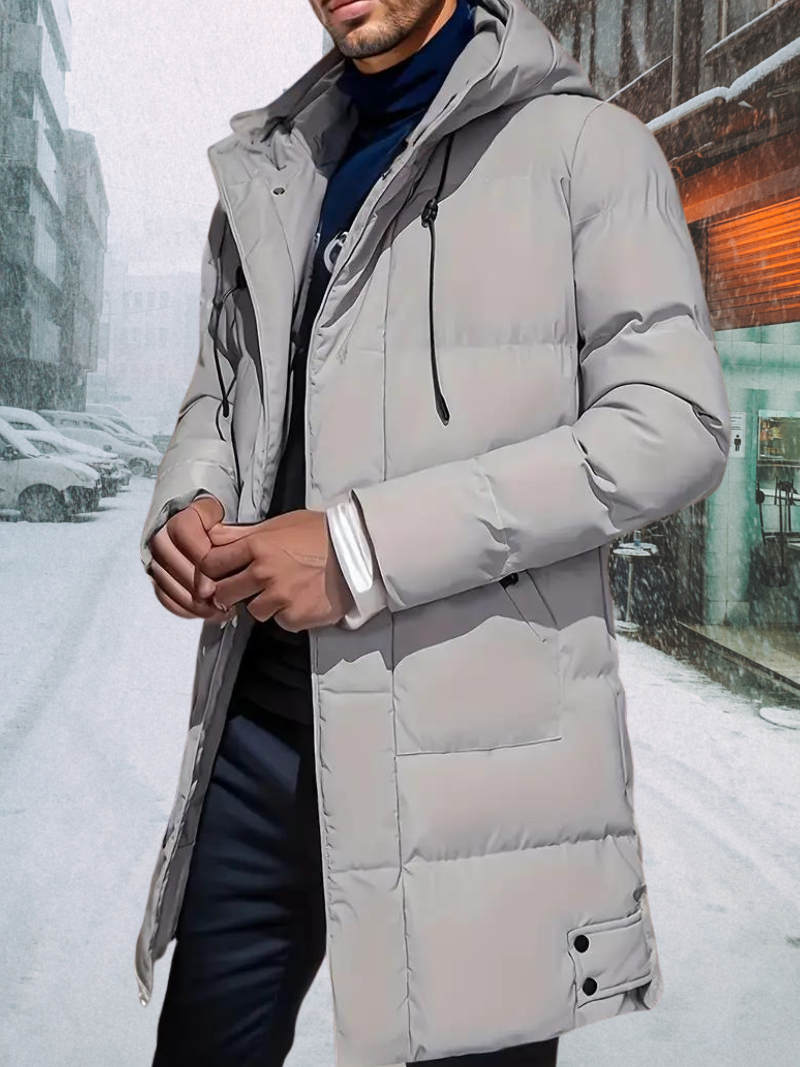 Premium lange Puffer Winterjas Met Capuchon Voor Heren - Nordfall