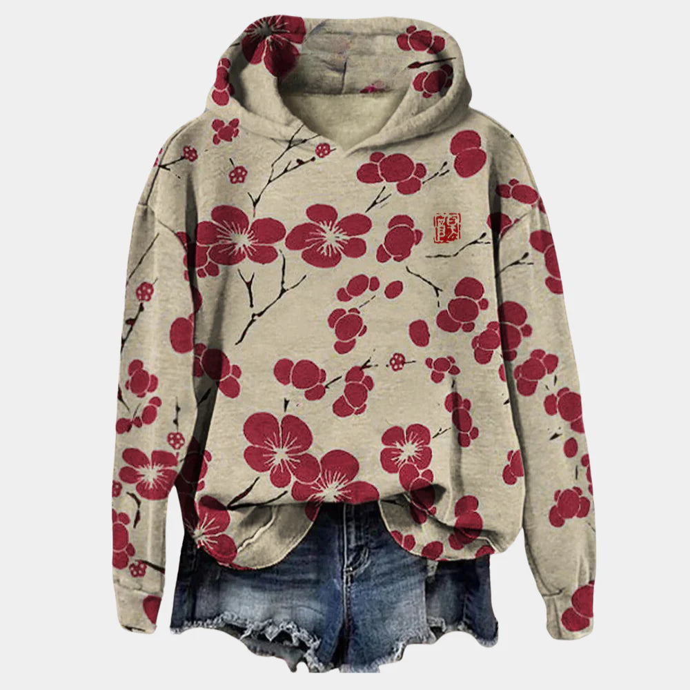 Ryu – Casual Hoodie met Koi Art Print Dames
