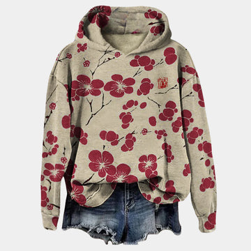 Ryu – Casual Hoodie met Koi Art Print Dames