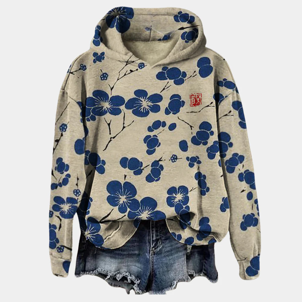 Ryu – Casual Hoodie met Koi Art Print Dames