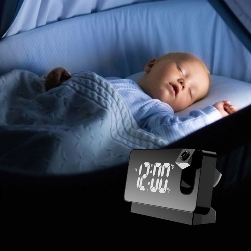 Digitale wekker met projectie en thermometer