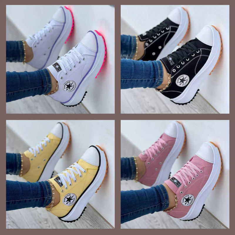 Sneakers met schokabsorberende zool