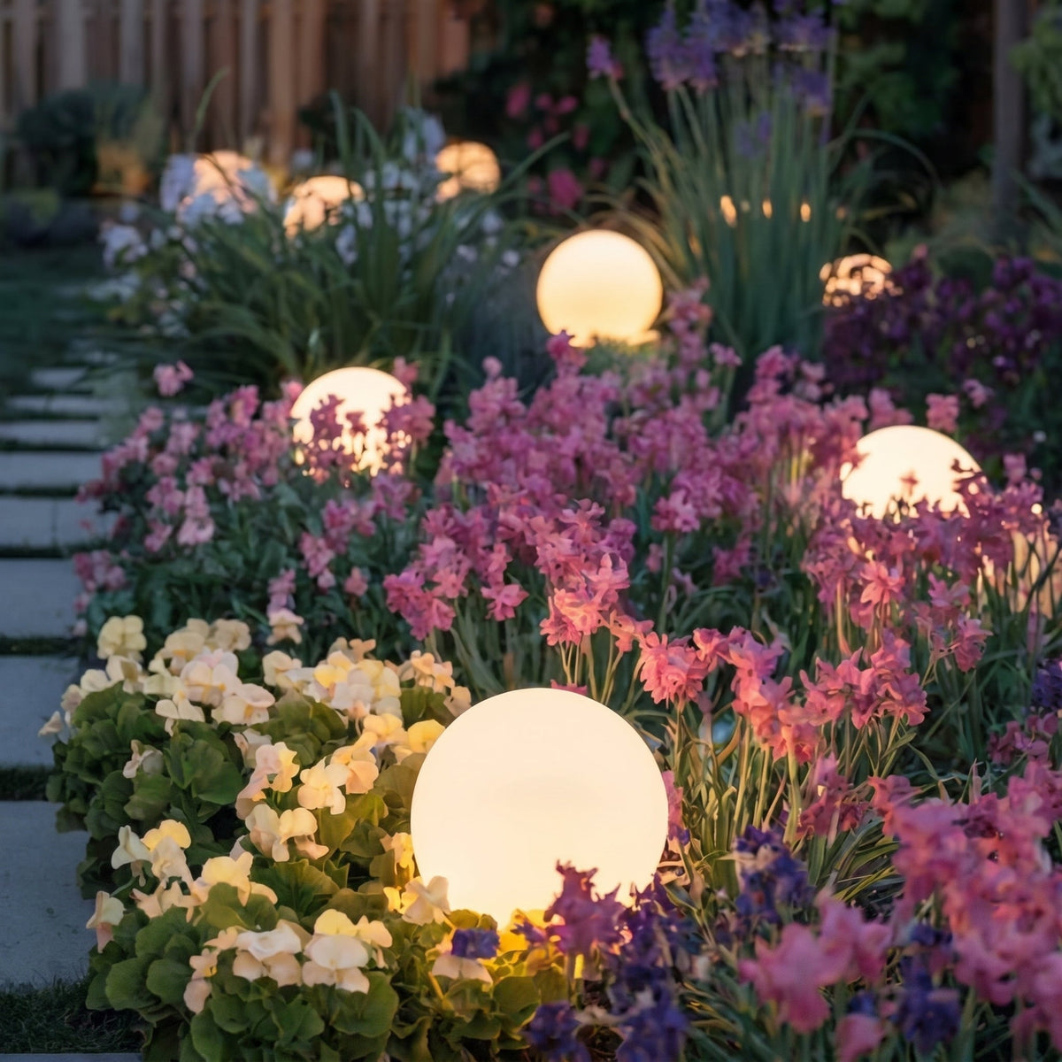 Tuinbollamp op zonne-energie – draadloze, waterdichte buitenlamp