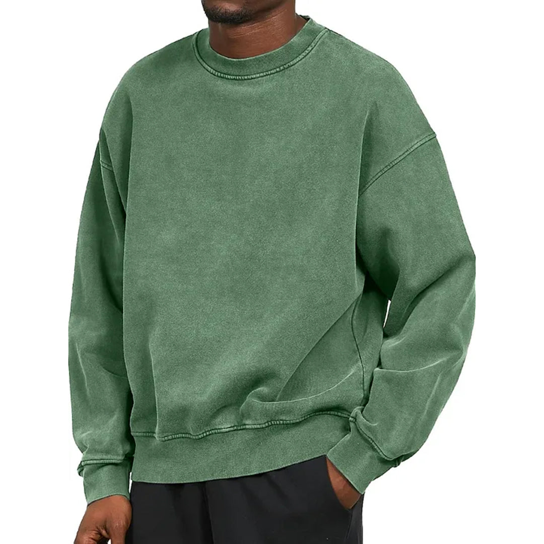 Comfortabele Washed Heren Sweater - Fours