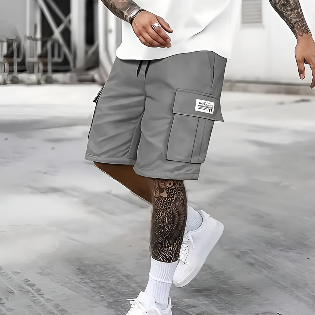 Heren cargoshort met losvallende, comfortabele pasvorm