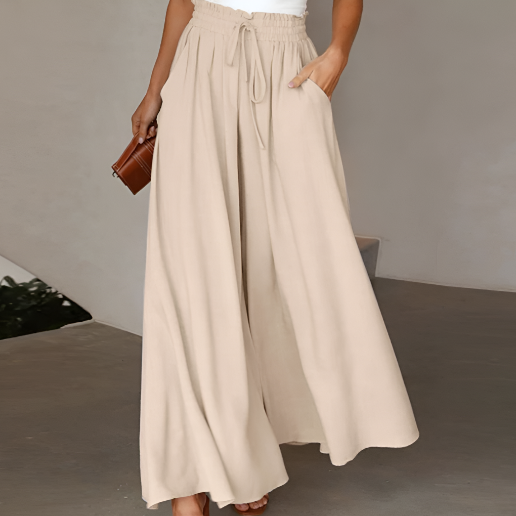 Comfortabele zomerrokbroek met elastische taille