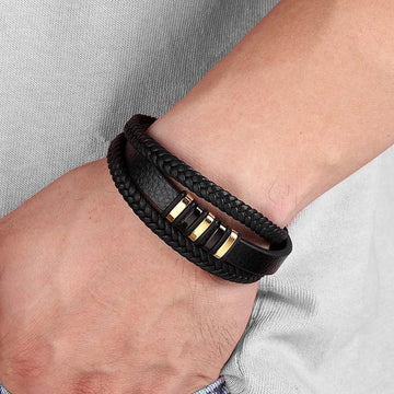 AuraLeather - stijlvolle leren Armbanden Voor Mannen