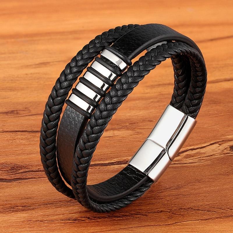 AuraLeather - stijlvolle leren Armbanden Voor Mannen