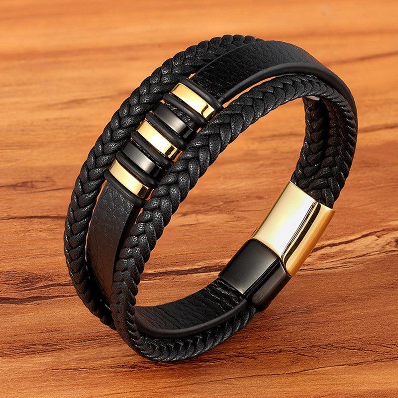 AuraLeather - stijlvolle leren Armbanden Voor Mannen