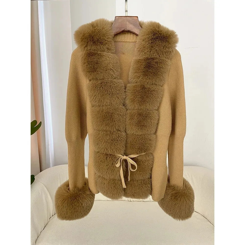 Warme Dames Winterjas Met Kraag Van Imitatiebont - Jasmin