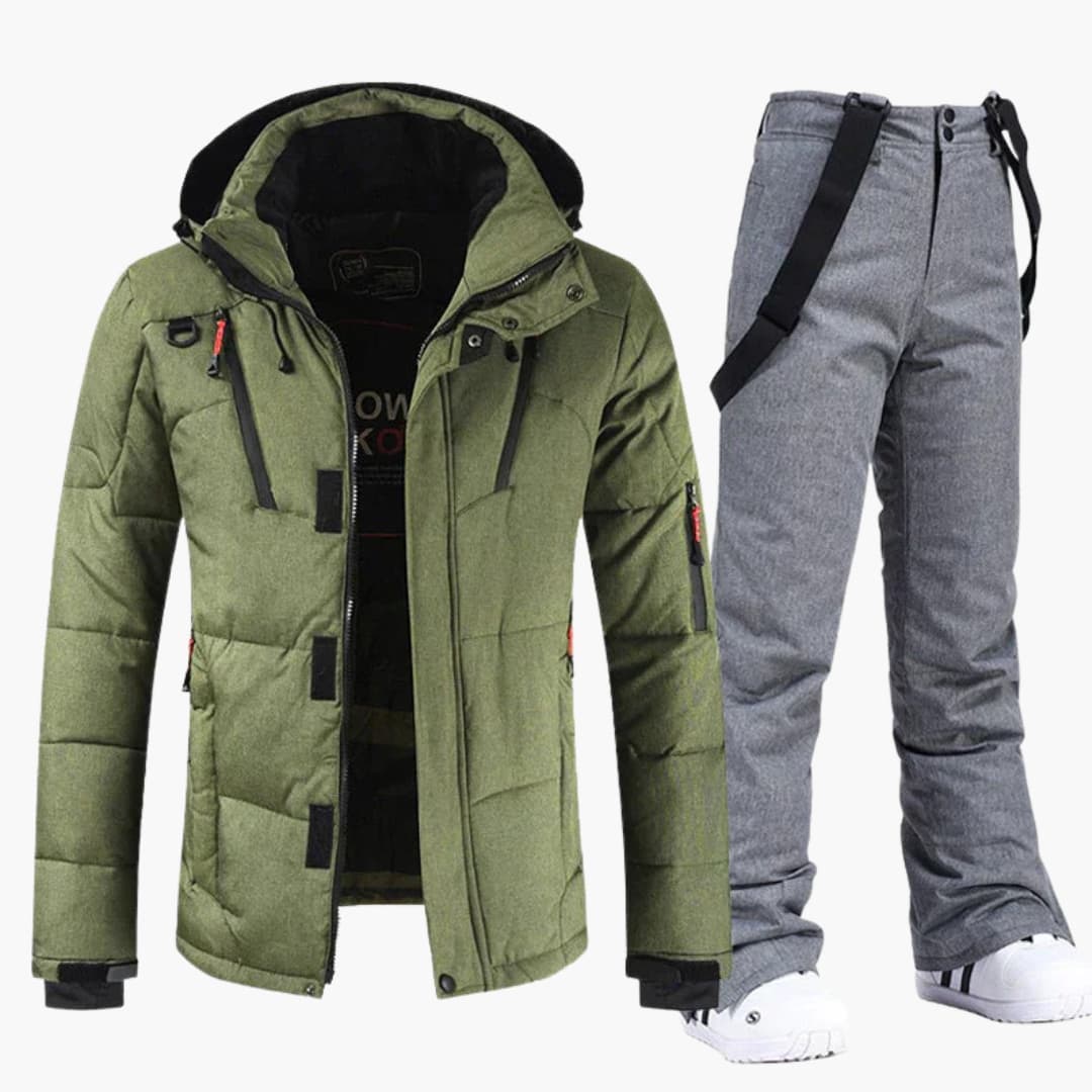 Heren skiset met gewatteerde jas en broek