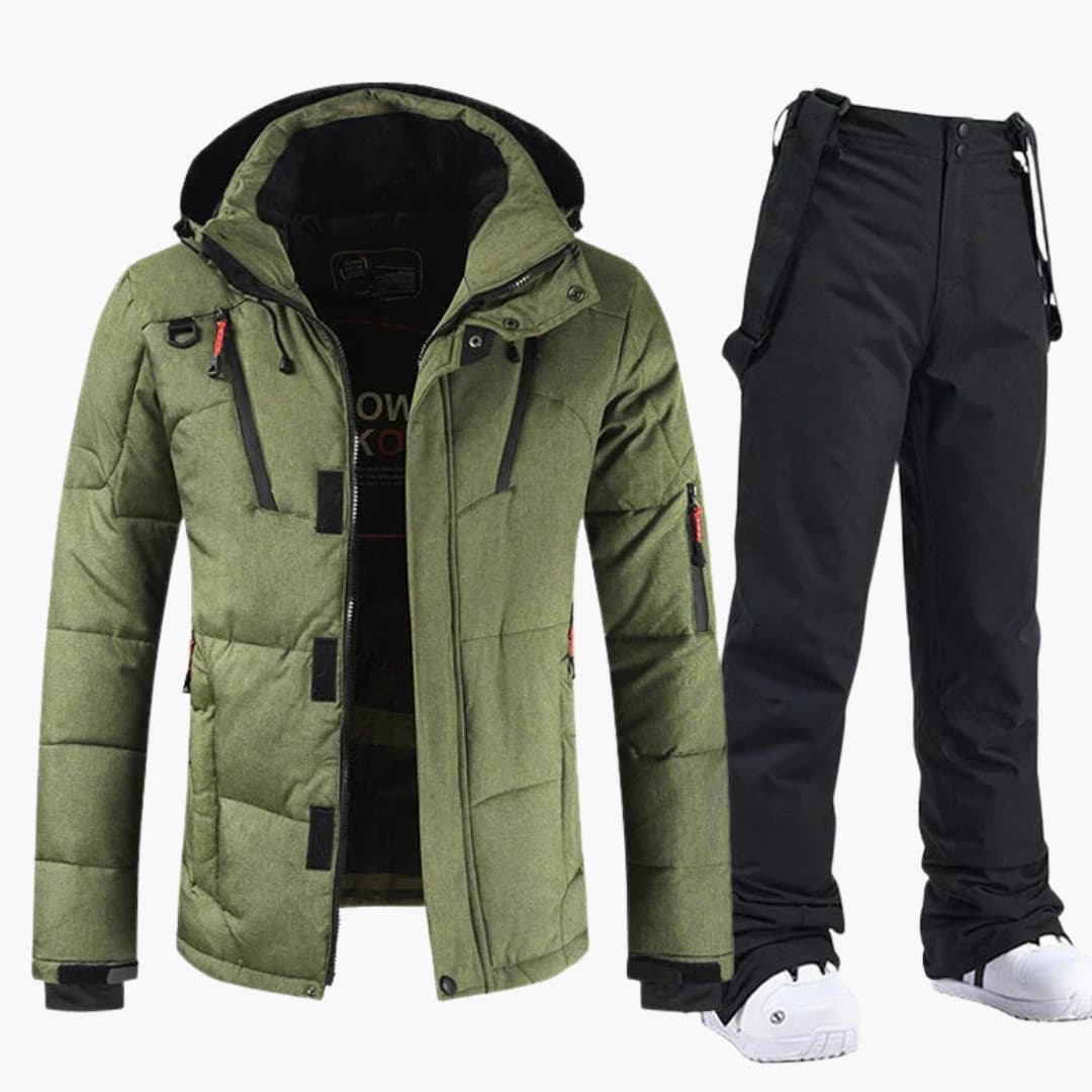 Heren skiset met gewatteerde jas en broek