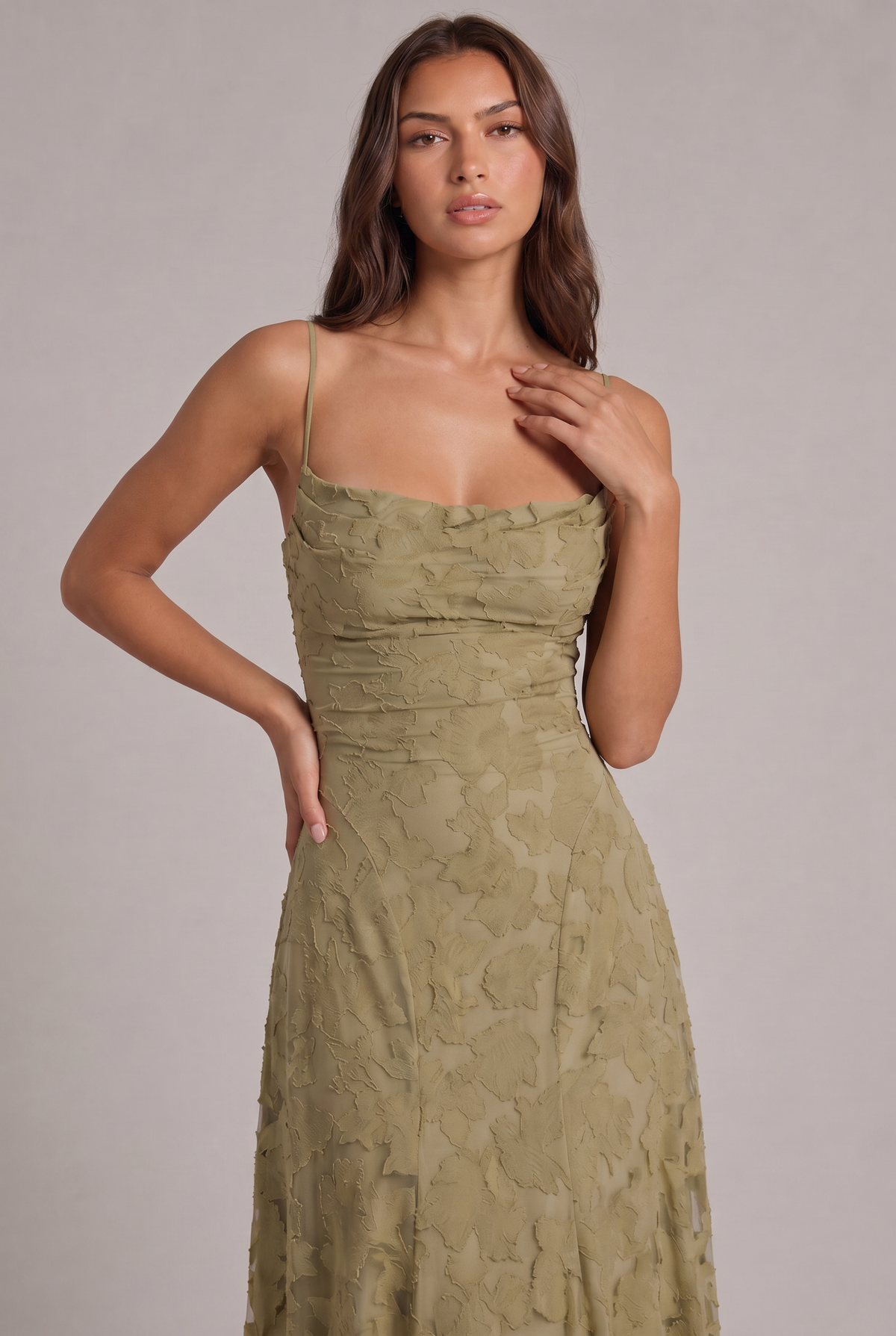 Olivia maxi-jurk - elegante avondjurk met bloemenpatroon