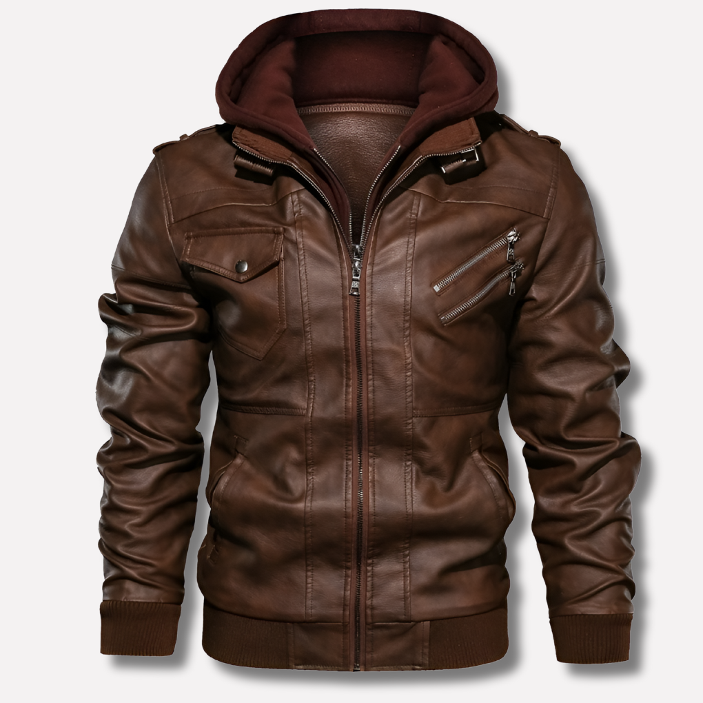 Heren hoodiejack met meerdere zakjes