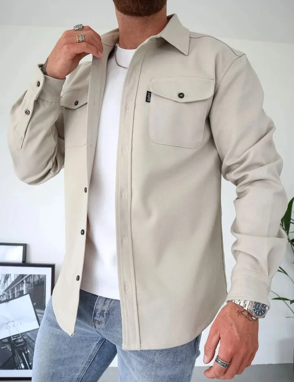 Heren Shirtjacket voor Herfst & Winter