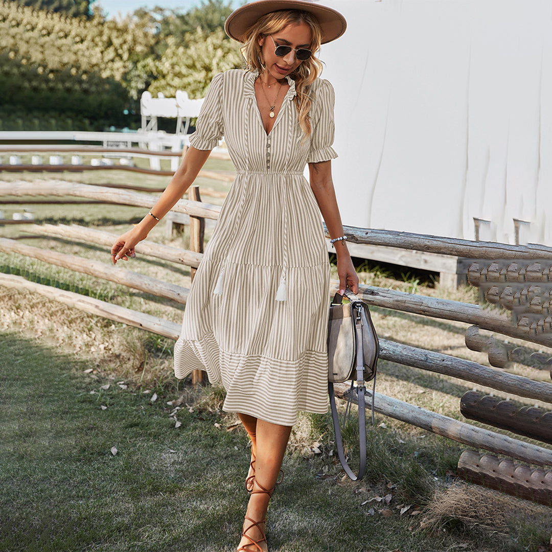 Linda – Gestreepte Zomerjurk