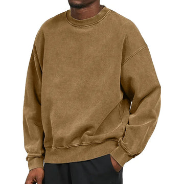 Comfortabele Washed Heren Sweater - Fours