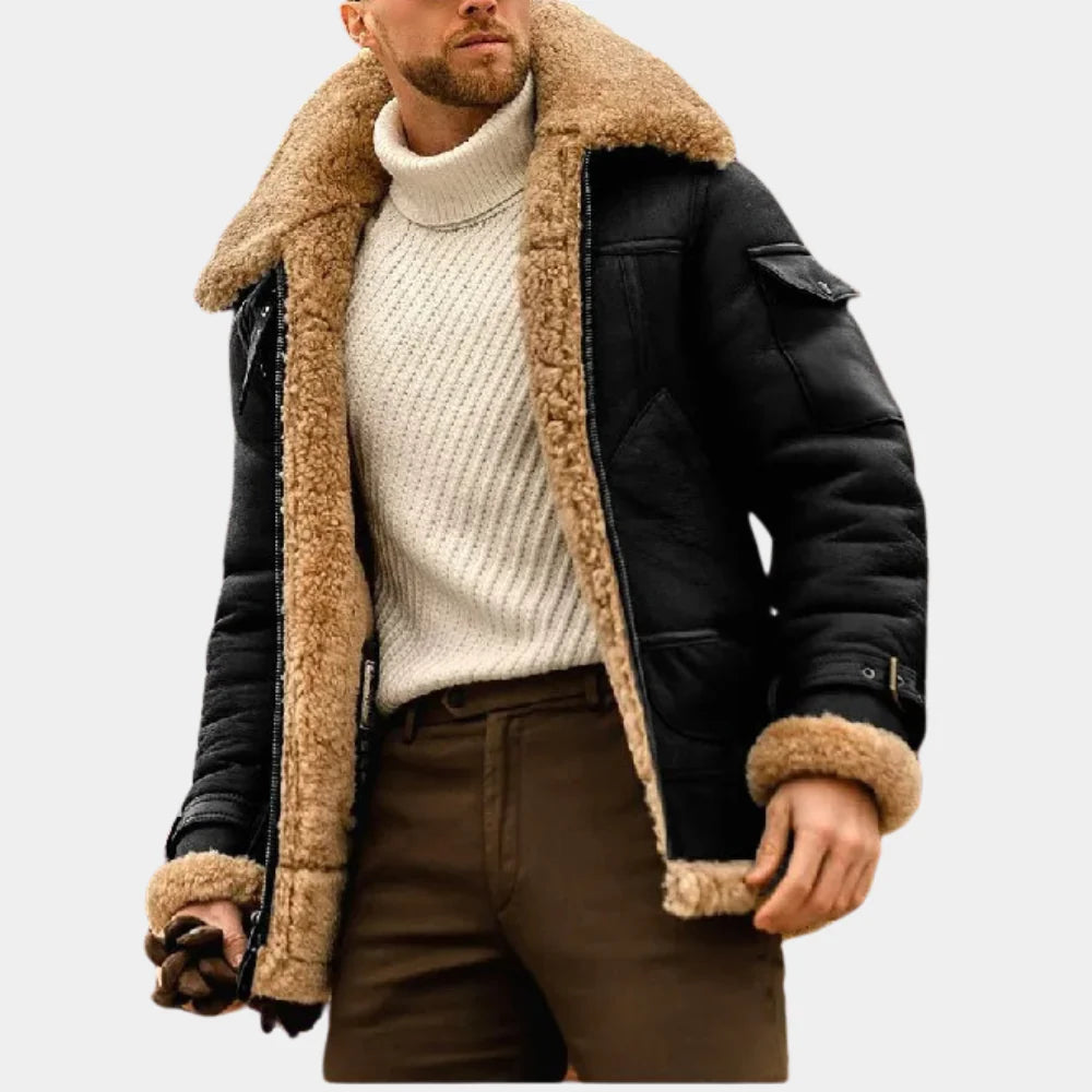 Aviator Leren Winterjas