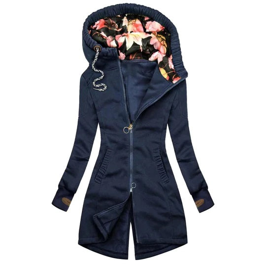 Bianca - comfortabele lange Winterjas Met Capuchon Dames