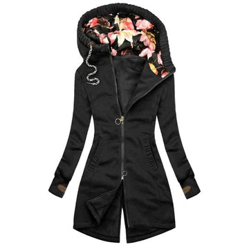 Bianca - comfortabele lange Winterjas Met Capuchon Dames