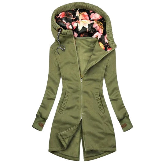 Bianca - comfortabele lange Winterjas Met Capuchon Dames
