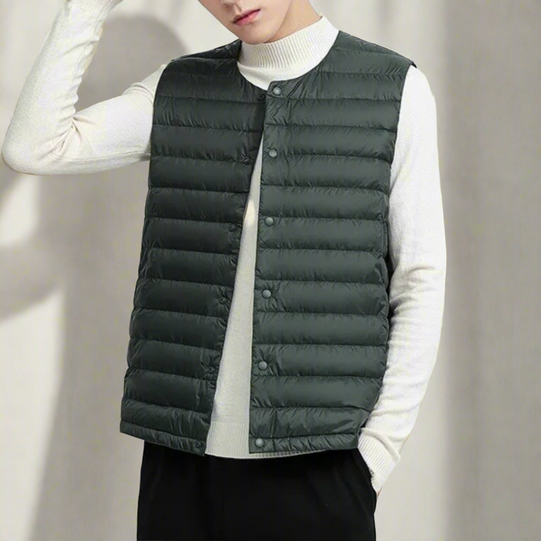 Comfortabele Lichte Gewatteerde Bodywarmer Voor Heren - George