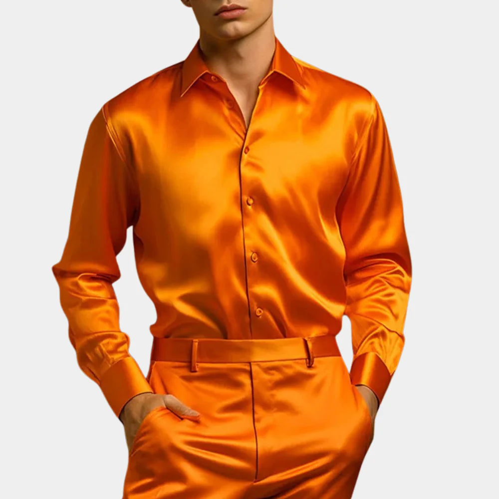 Laurent – Luxe Satijnen Overhemd