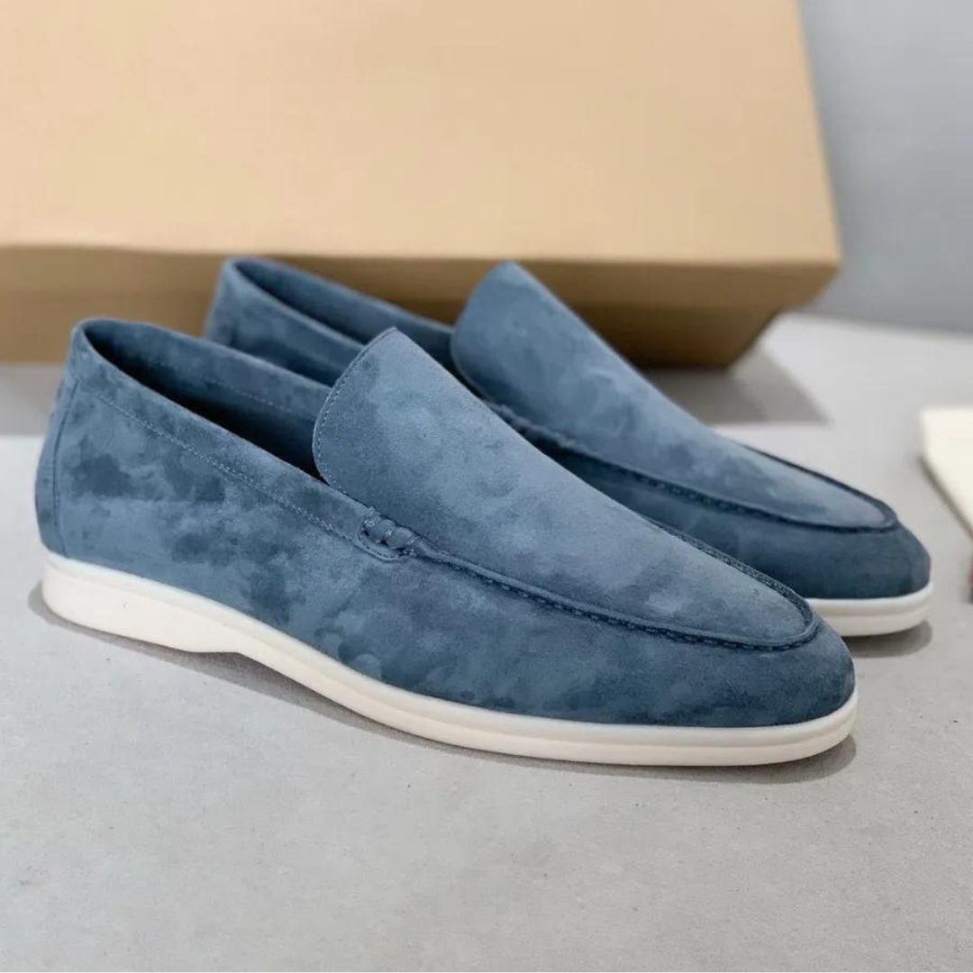 Suède Leren Herenloafers met Zachte Zool