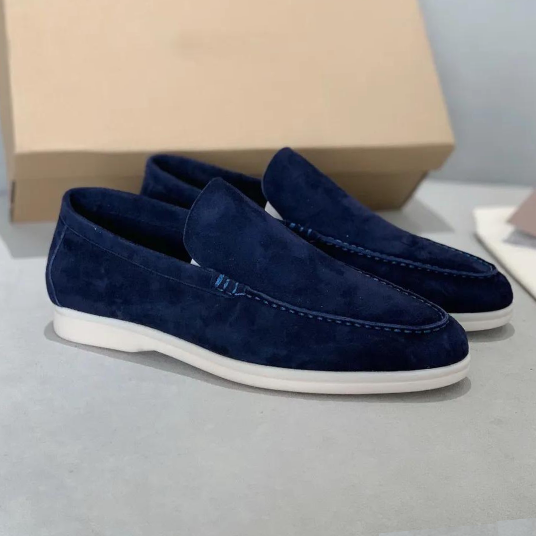 Suède Leren Herenloafers met Zachte Zool
