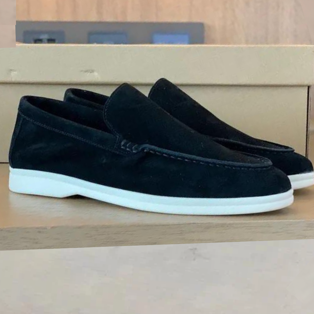 Suède Leren Herenloafers met Zachte Zool