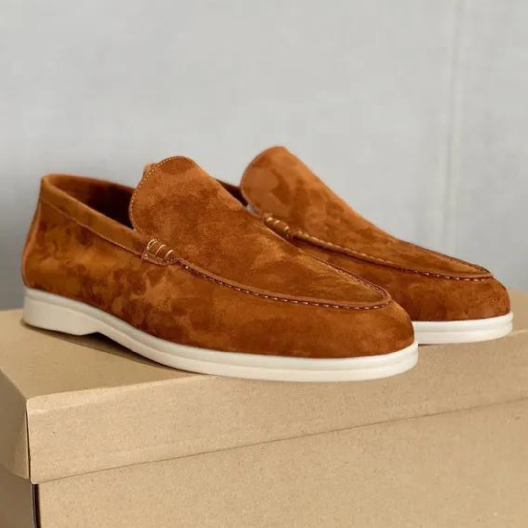 Suède Leren Herenloafers met Zachte Zool