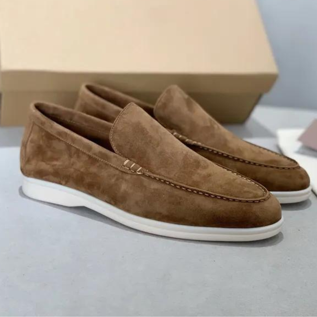 Suède Leren Herenloafers met Zachte Zool