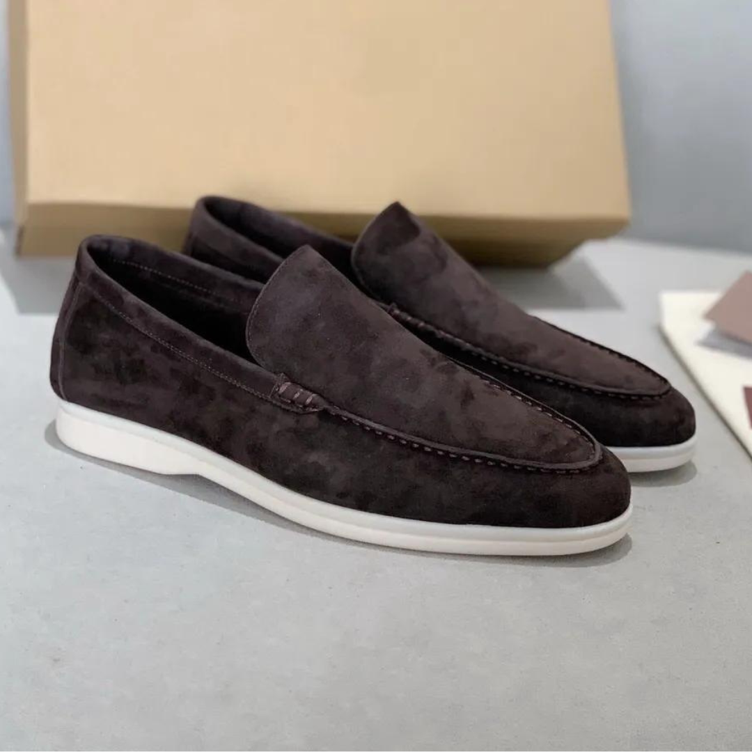 Suède Leren Herenloafers met Zachte Zool