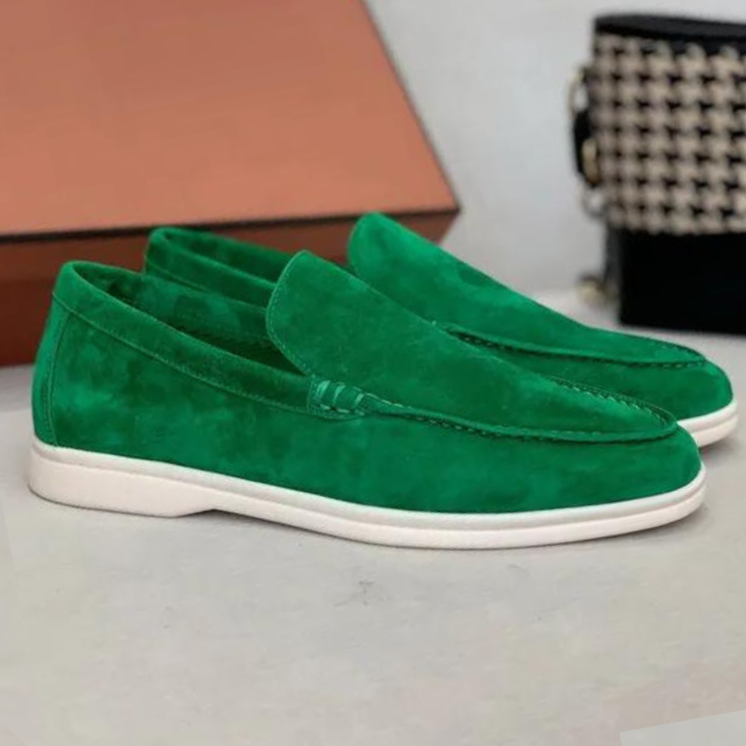 Suède Leren Herenloafers met Zachte Zool