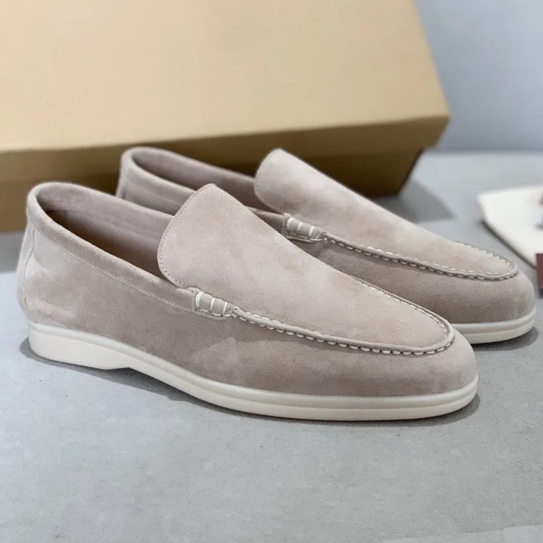 Suède Leren Herenloafers met Zachte Zool